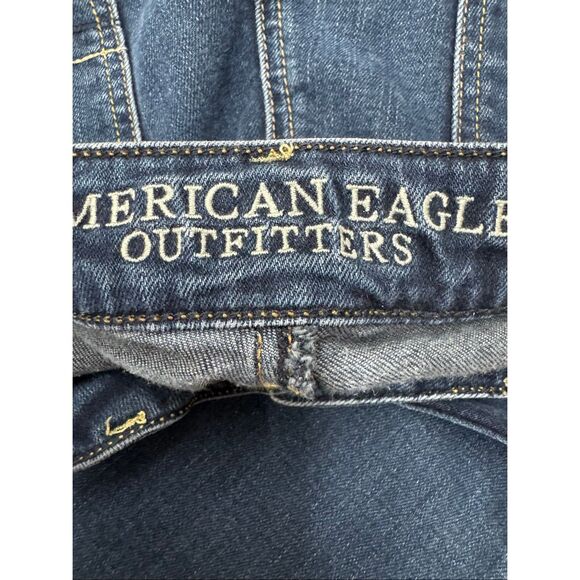 American Eagle Dark Wash Straight Leg Jeans Size 8 X-Long - Picture 5 of 8